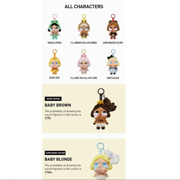 CRYBABY Crying Again Series Plush - BLIND BOX - Picture 4 of 8